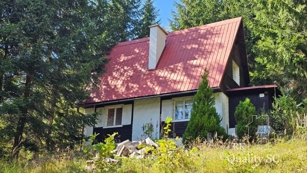 NOVÁ CENA !! Kysuce - Obec Klokočov časť Vrchpredmier - EXKLUZÍVNE NA PREDAJ 3 izbová murovaná rekreačná chata v lone prírody