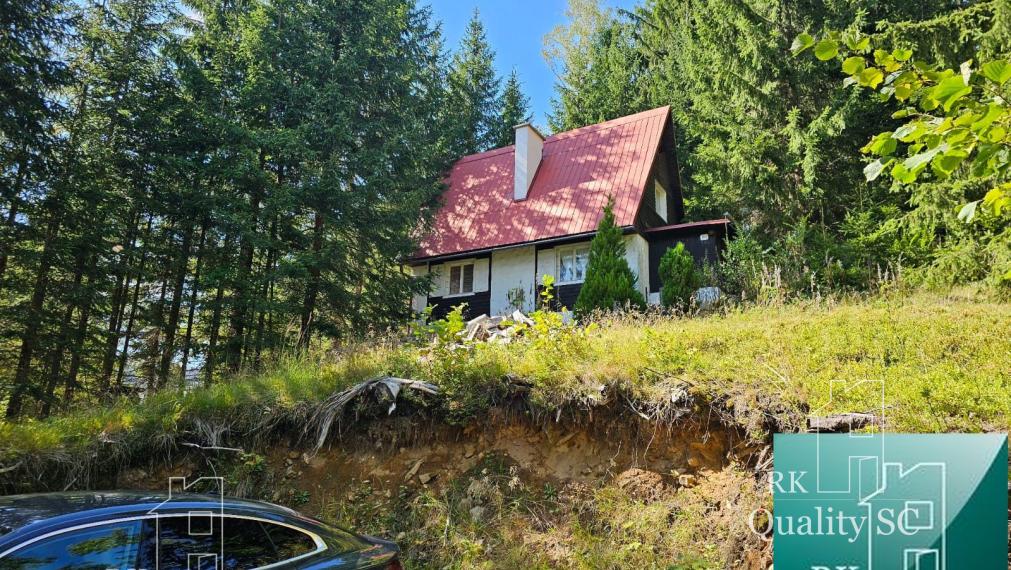 NOVÁ CENA !! Kysuce - Obec Klokočov časť Vrchpredmier - EXKLUZÍVNE NA PREDAJ 3 izbová murovaná rekreačná chata v lone prírody