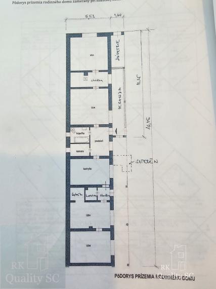Okres Trnava- obec Pavlice – nehnuteľnosť s potenciálom - 4 izb. RD v centre obce s veľkým pozemkom 984 m2 