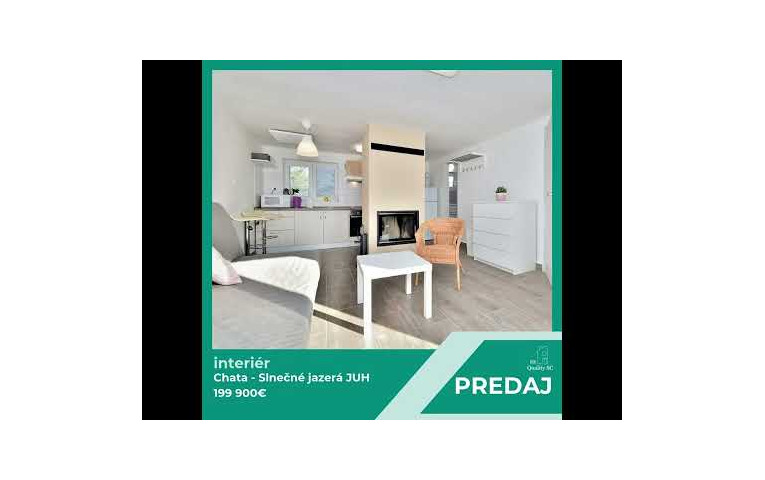 !! NOVÁ CENA !!🏡 NA PREDAJ REKREAČNÁ CHATA - Slnečné jazerá JUH - SENEC